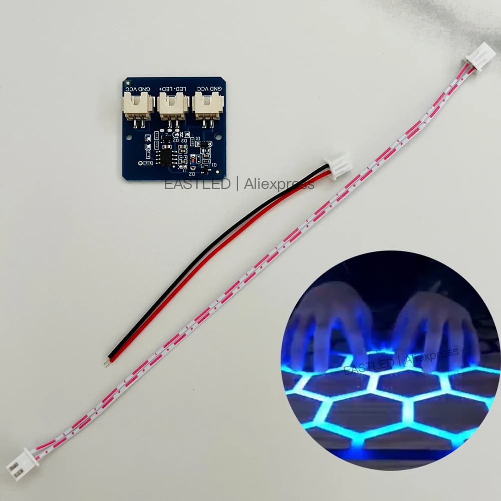 Modulo interruttore sensore tattile stile Tiktok da 20ps per controller da tavolo Star River Rilevatore di rilevamento strisce LED con cavo DC5V12V24V 2A