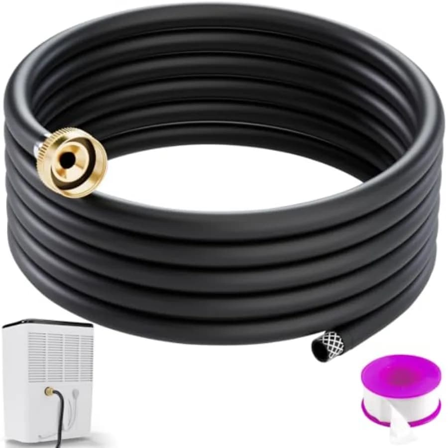 13Feet Dehumidifier Drain Hose 3/4" FHT, Leakproof Dehumidifier Hose with Rustproof Durable Connector, Thickened drain hose for