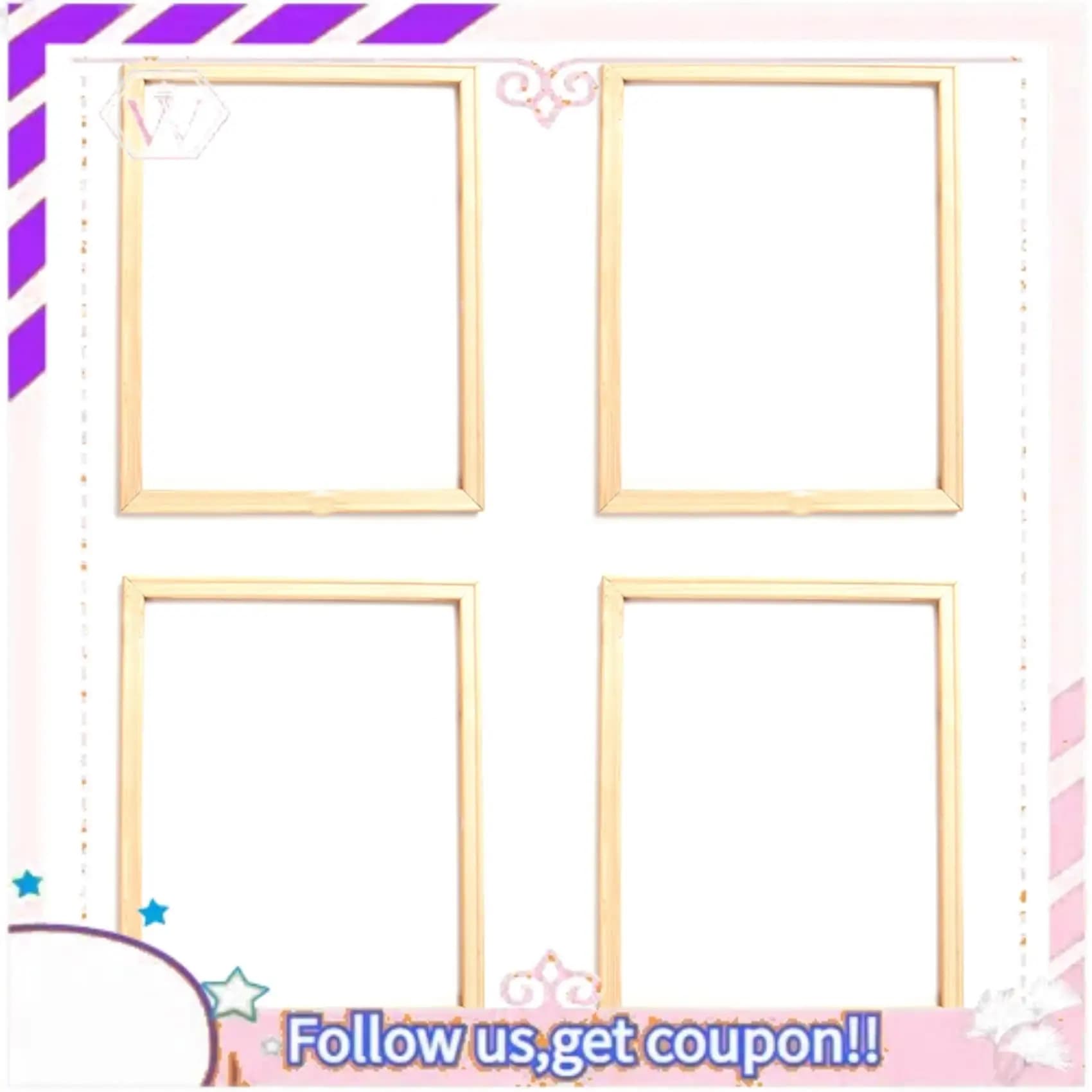 Y74A-4X 40X50 Cm Wooden Frame DIY Frame Art Suitable for Home Decoration Painting Digital Drawings with Diamonds