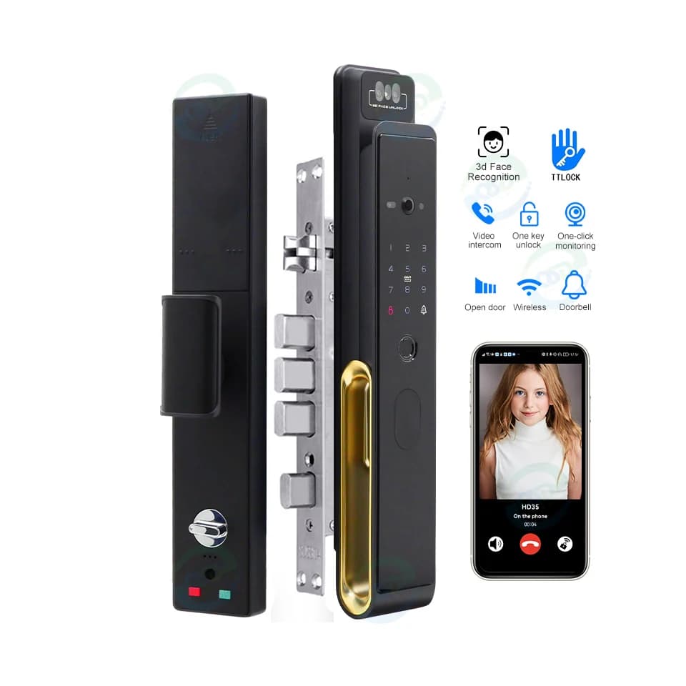 Video intercom WiFi Door lock with camera Real-time monitoring Digital digital TTlock Facial recognition Smart Lock