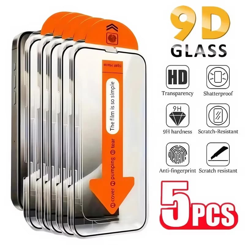 5Pcs Easy Install Screen Protector For Samsung S26 Ultra S24 FE S25 S23 Plus A57 A56 A55 5g A16 A17 A37 A36 A26 A27 A07 Glass