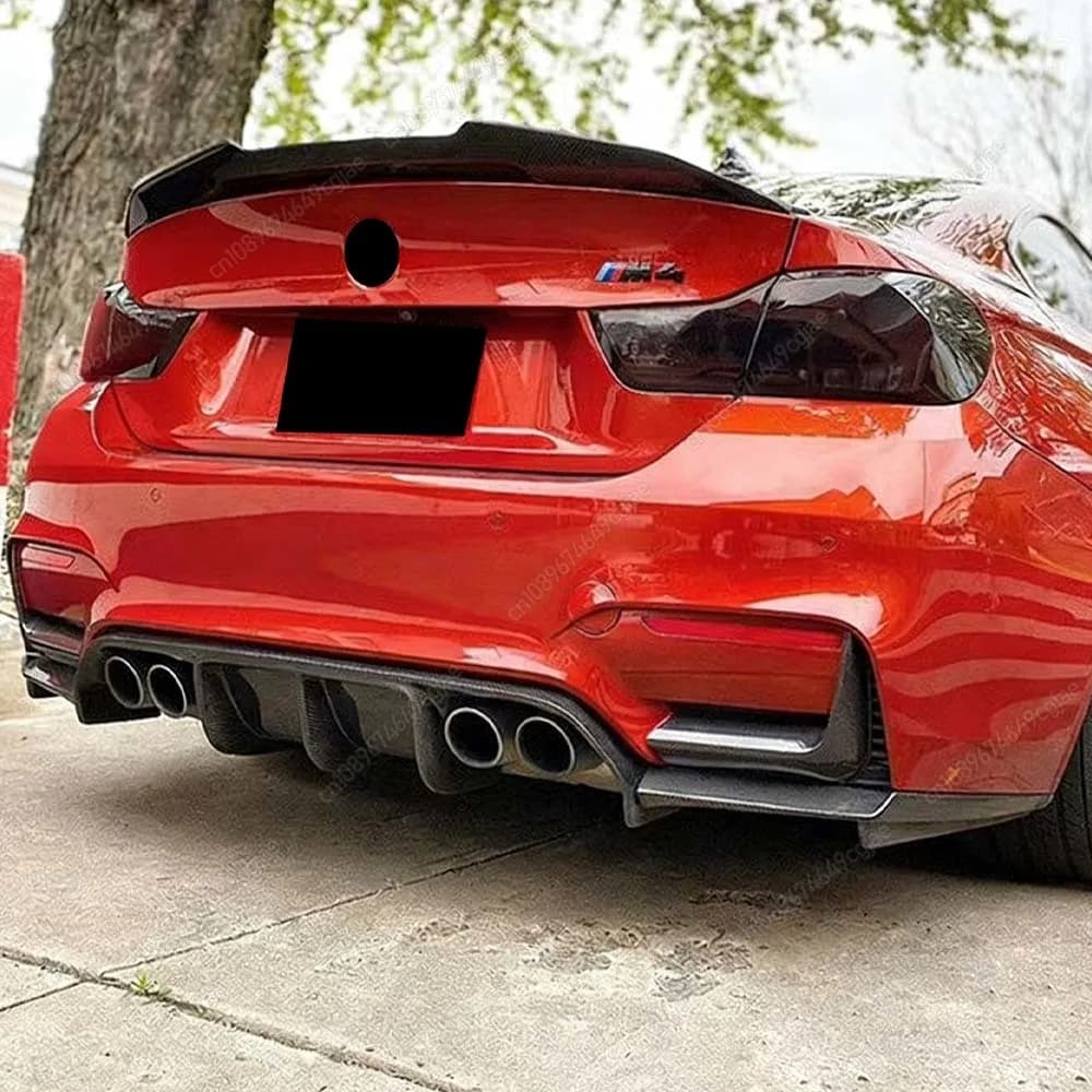 Car Rear Diffuser Bumper Corner Spoiler Splitter Rear Lip Protector Guard For BMW M3 F80 M4 F82 F83 2014-2020 Gloss Black Tuning