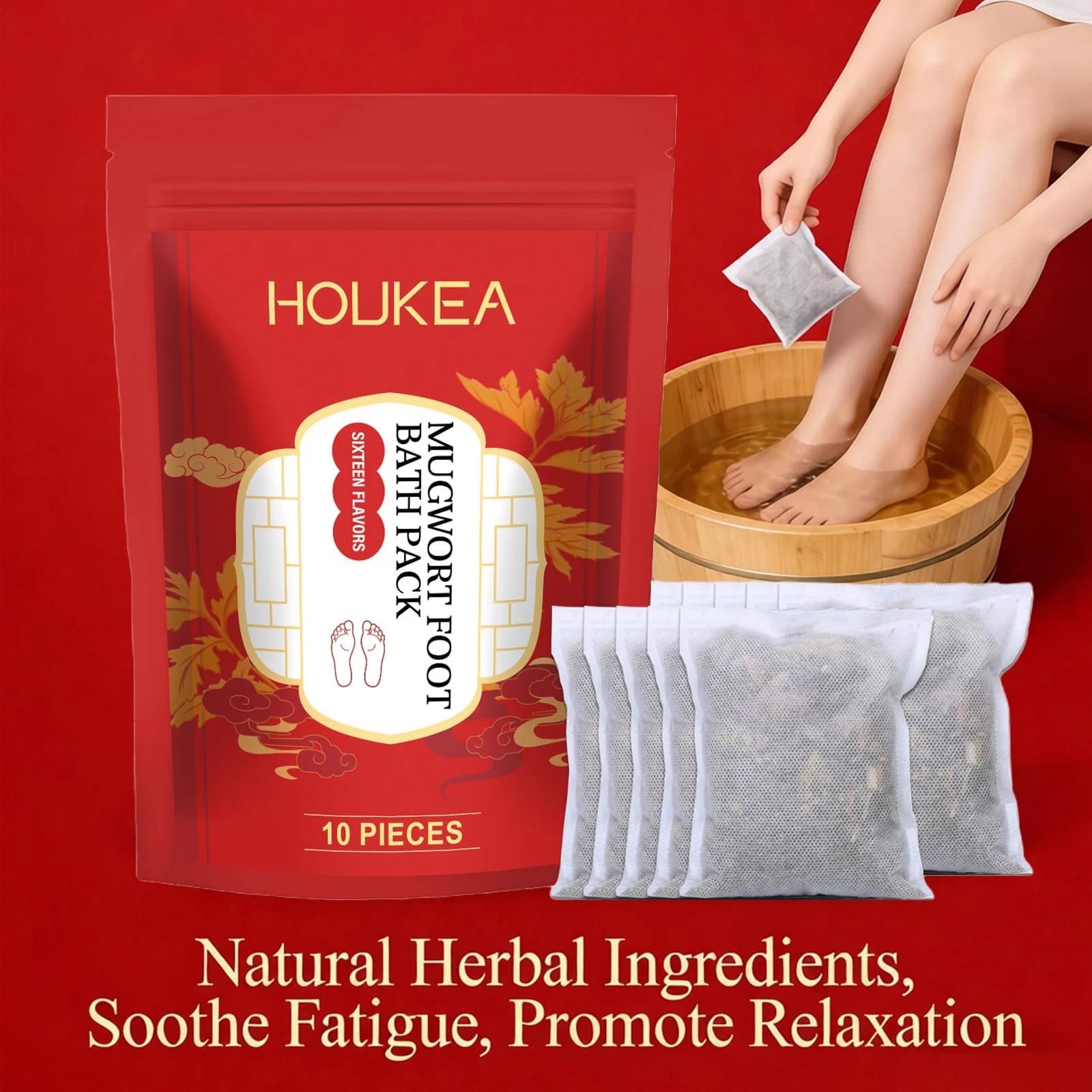 Pediluvio envelope: Comfort for Feet, Improve Sleep Quality, Daily Delicate Cleaning, Hydrating, Herbal Ingredients, Foot Care