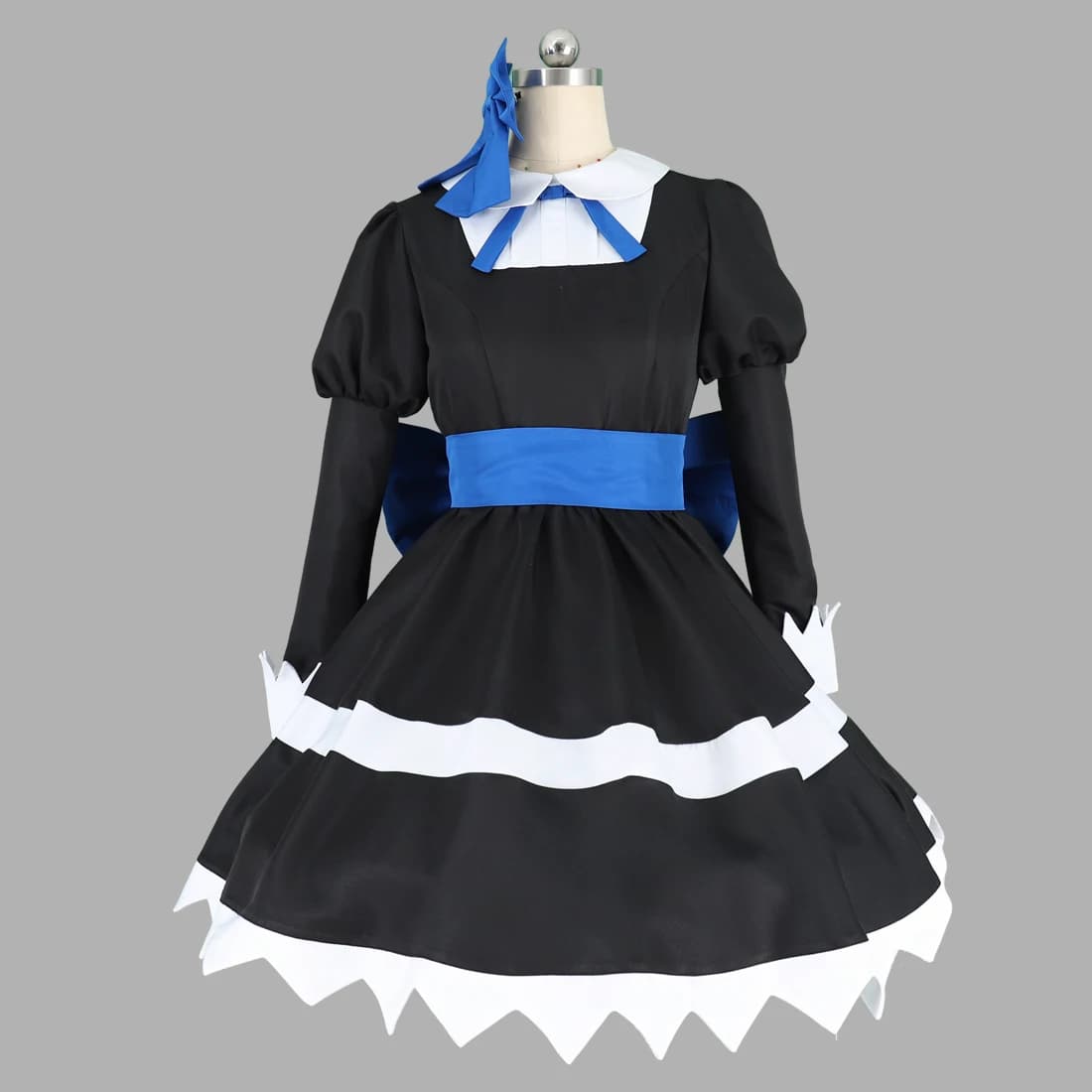 HOLRAN Anime Panty & Stocking with Garterbelt Stocking Cosplay Costume Black Maid Dress with Bow for Halloween Comic Con Party