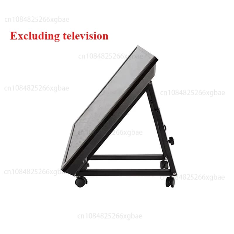 2x Low-height mobile TV stand Stable metal space saver with floor support for monitor with wheel Conference trolley