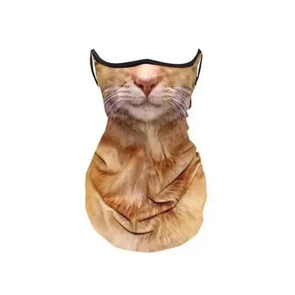 Fashion 3D Pattern 3D Animal Balaclava Silk Texture Breathable Face Mask Cover Multi-Functional Ice Silk Scarf Outdoor