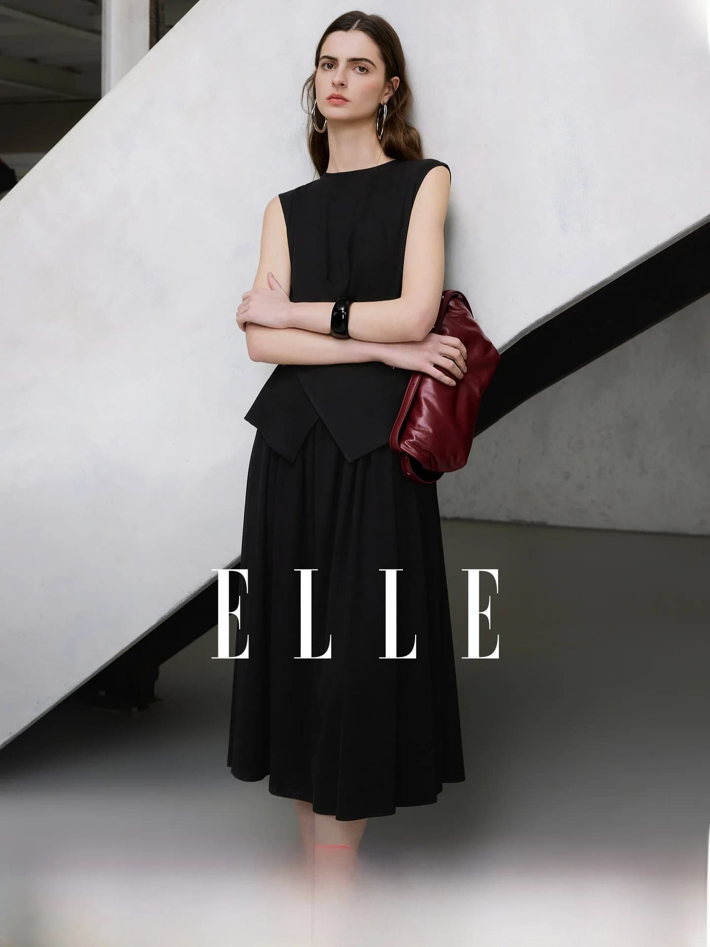 Abito Senza Maniche Stile Commuter Elle Black, Nuova Collezione Primaverile da Donna, Gonna Snellente di Alta Gamma