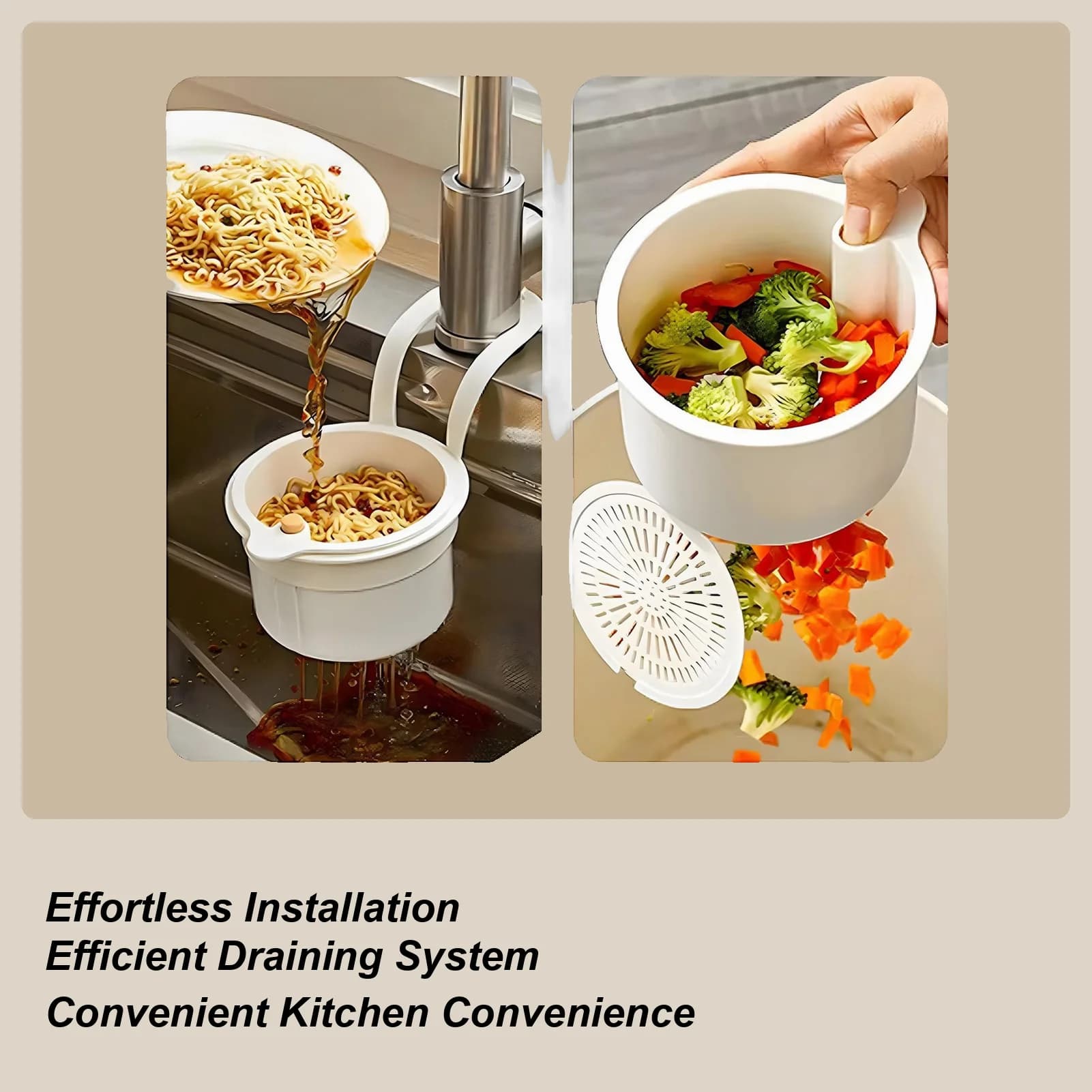 1 pz lavello da cucina filtro cestello filtro appendibile cestino raccoglitore di alimenti strumenti per il filtro dei rifiuti strumento da cucina drenante rapido