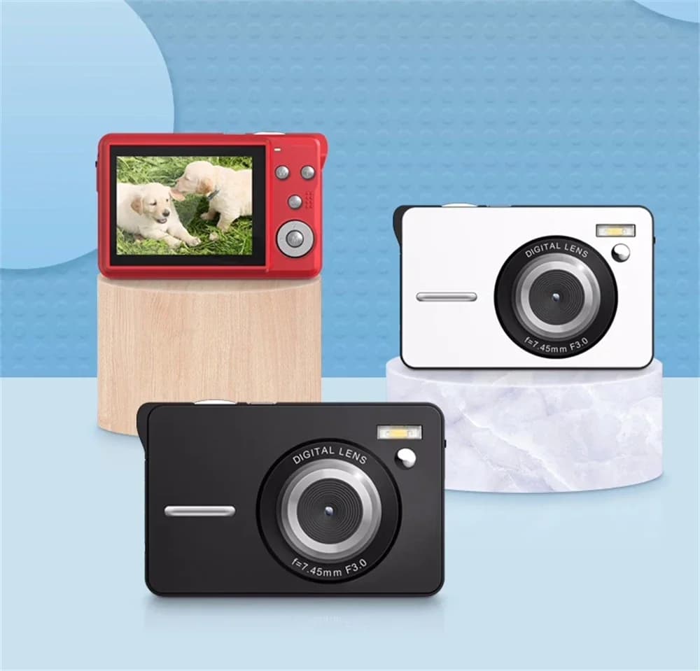 Digital camera for children from 56 MP Digital Zoom 20X Video recording 4K Compact camera Webcam WiFi Facial detection Auto-scatto