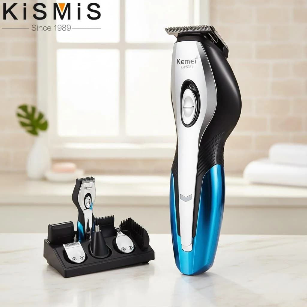 Kit di Tagliacapelli Ricaricabile Senza Fili per Uomo, Rasoio per Barba, Strumenti di Styling, Rimozione Peli di Naso e Orecchie