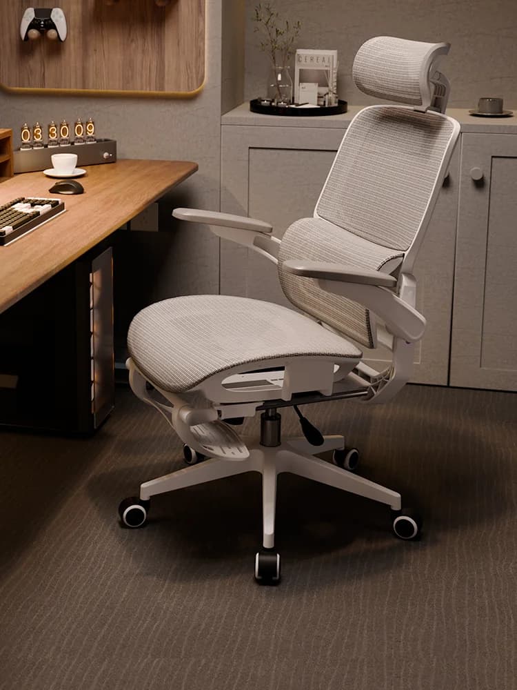 Sedia ergonomica, computer con schienale doppio, sedia da ufficio, giochi, apprendimento domestico, sedia di supporto