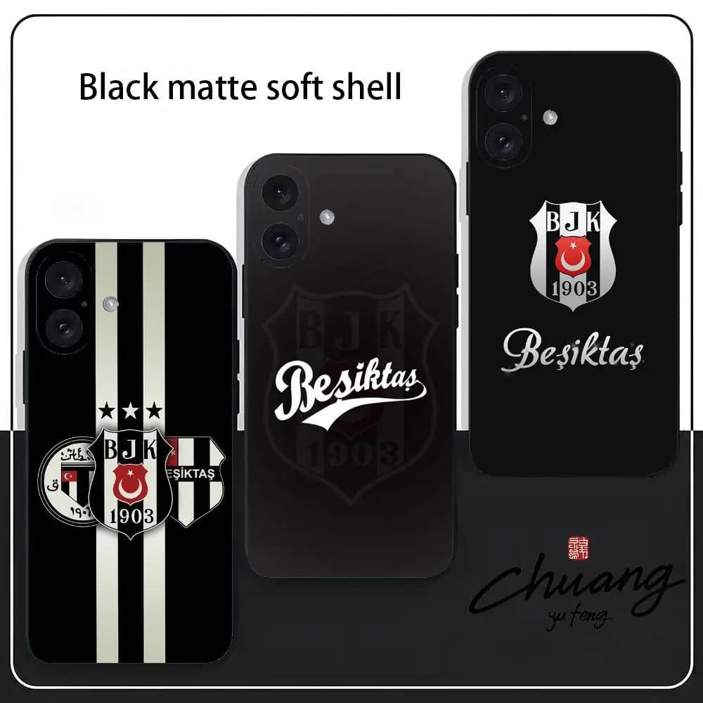Fashion B-BesiktasS BJK Elegant black TPU case for 11-16. Anti-slip and wear resistant