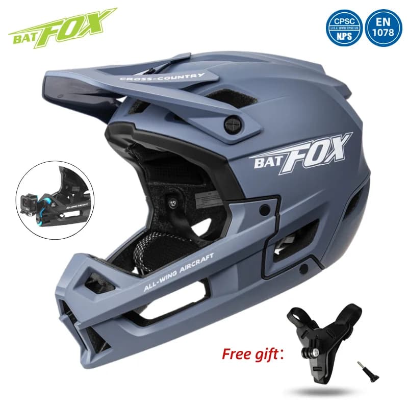 BATFOX Integral mountain bike helmet BMX Downhill AM Offroad cycling helmet Safety Motocross DH Riding MTB bicycle helmets