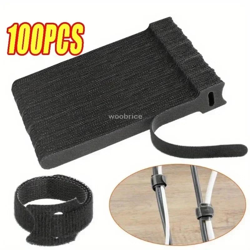 Fascette per organizer per cavi rilasciabili Mouse Auricolari Gestione dei cavi Fascette per cavi in nylon Fascette per cavi riutilizzabili Cinghie per nastri ad anello