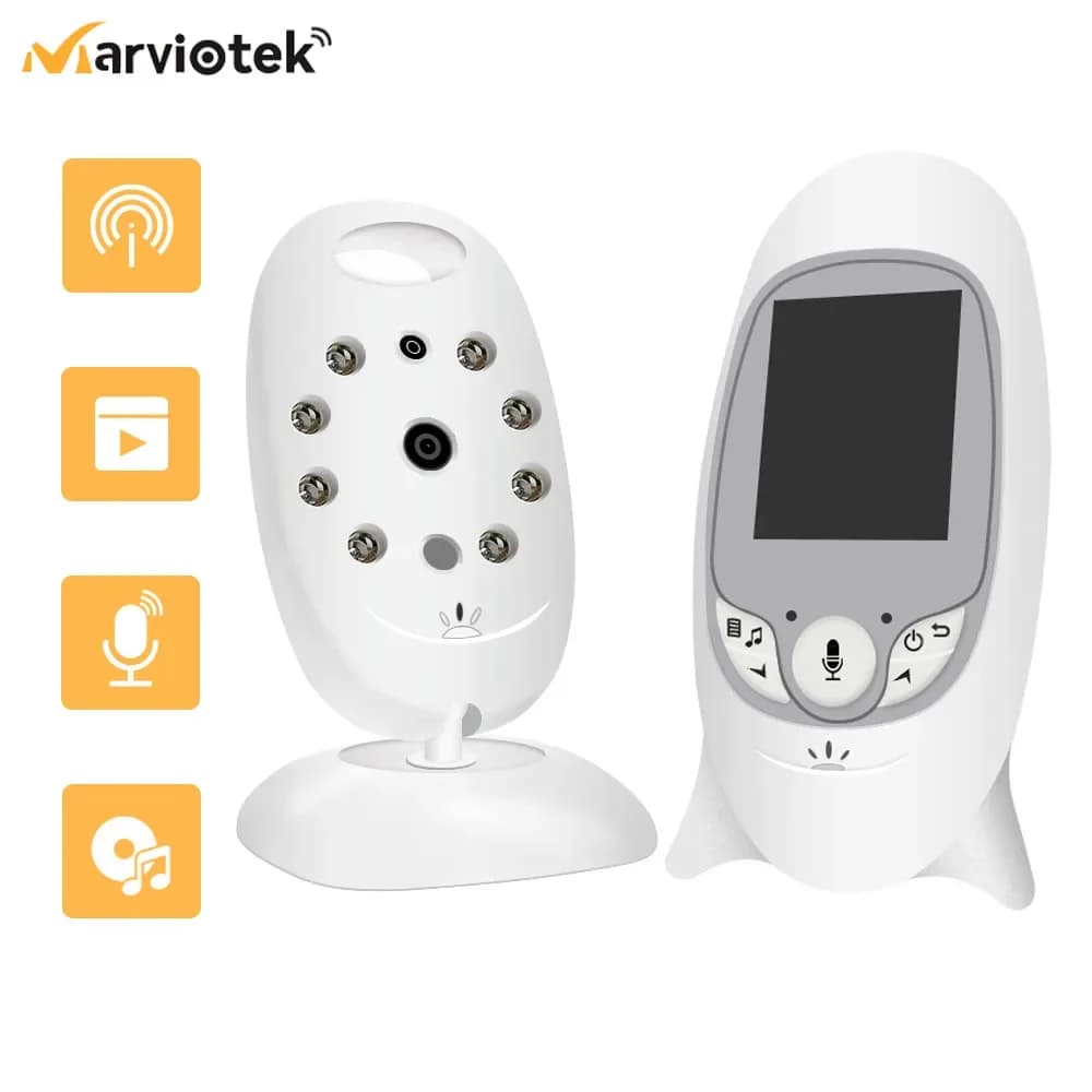 VB601 Baby Monitor elettronico con videocamera LCD da 2 pollici Roba per neonati Telecamera per neonati Temperatura Babyphone Audio a 2 vie
