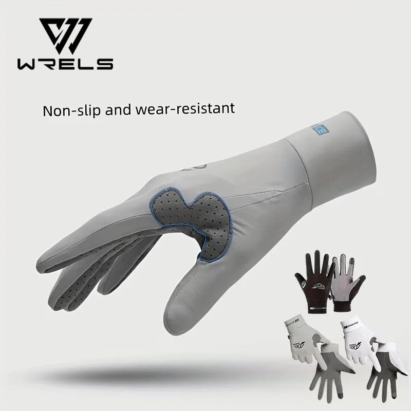 Frozen Silk Gloves Lightweight and breathable Cycling Gloves Anti-slip Gloves with Solar Protection Whole fingers Gloves Fishing and Outdoor Guide