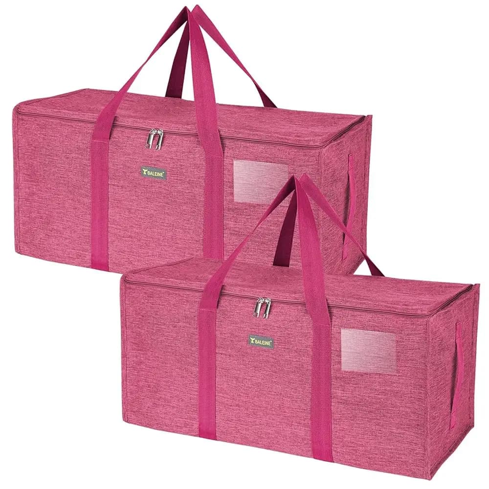 Borsa portaoggetti extra large con cerniere e maniglie, borse per trasloco in tessuto Oxford resistente per biancheria, salvaspazio, st