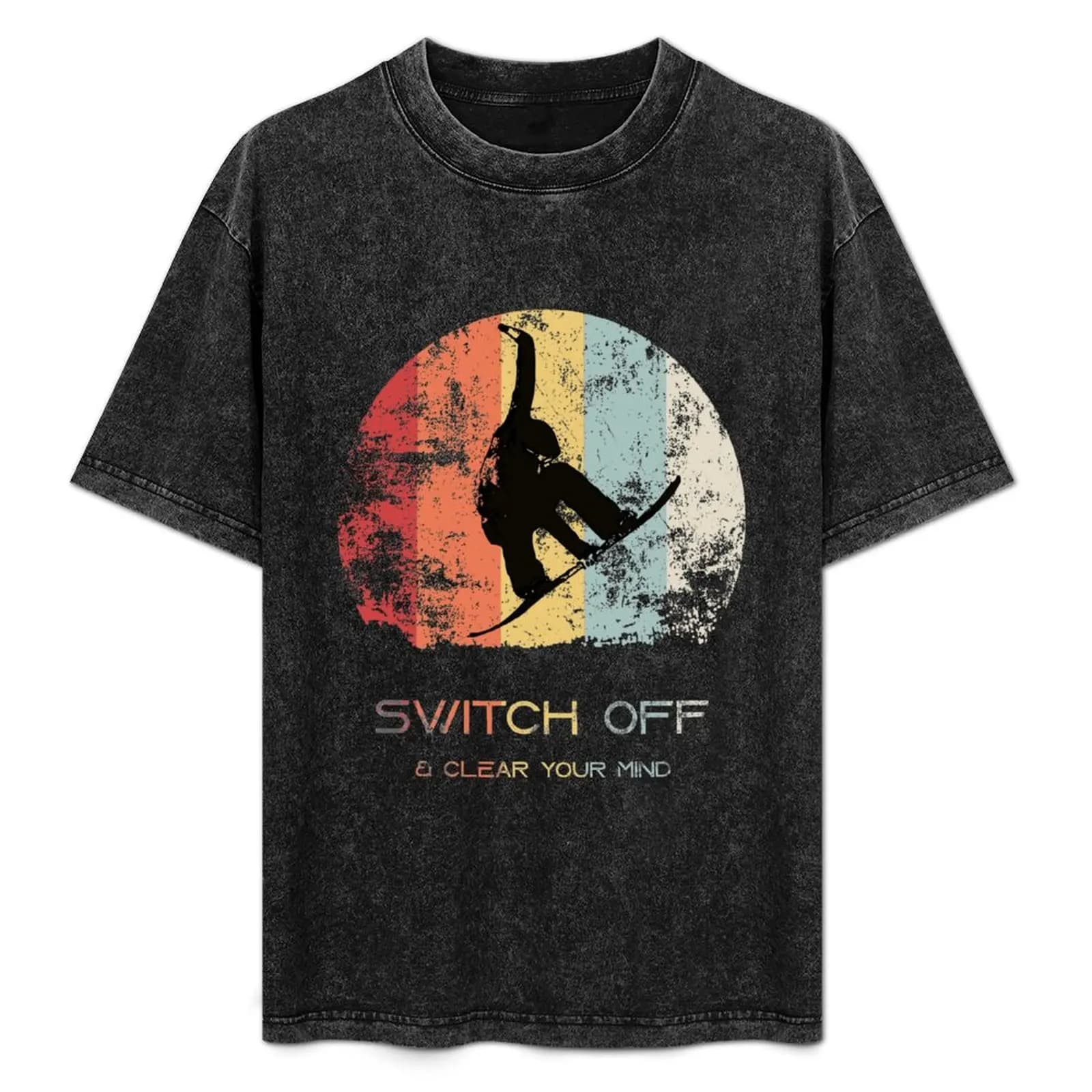 T-shirt stile vintage da snowboarder con un fantastico citazione, T-shirt semplice da lavoro