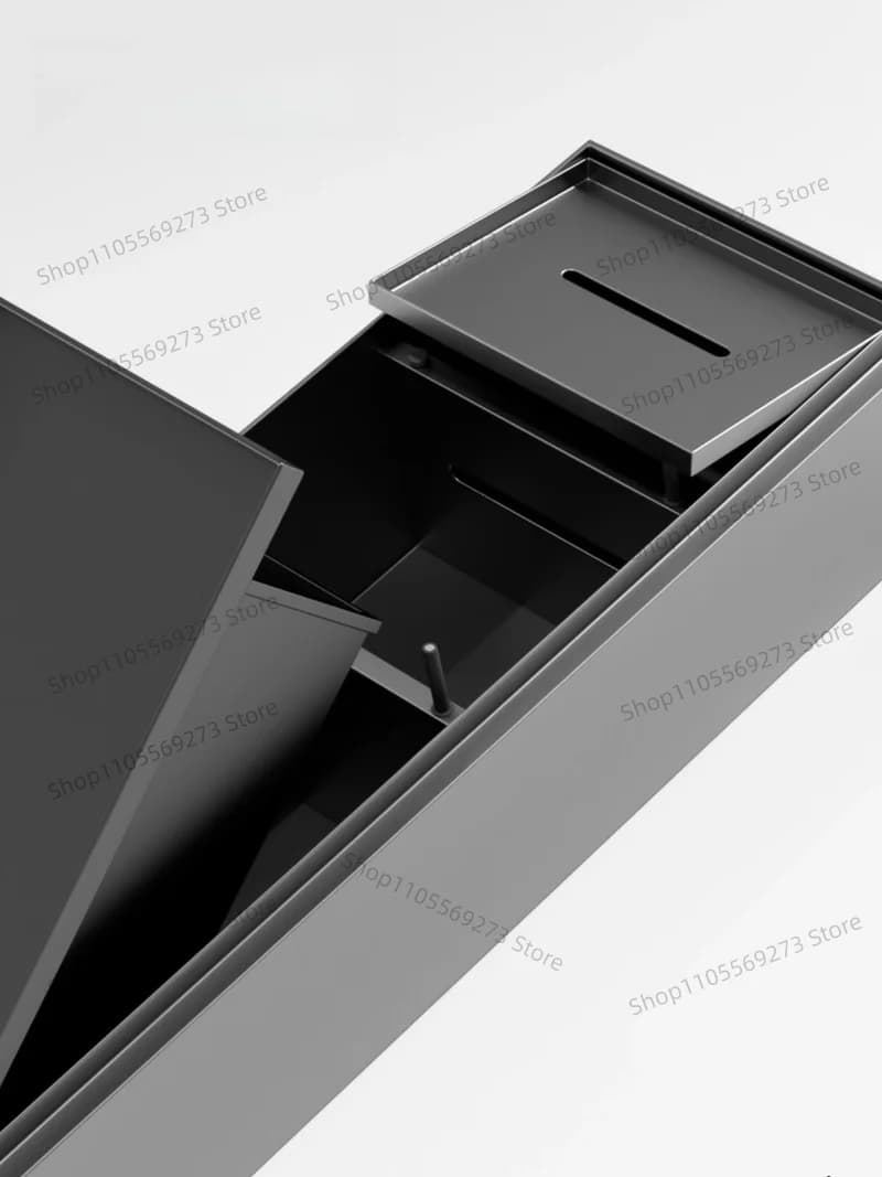 Stainless Steel Recessed Trash Can Wall Mounted Bathroom Garbage Bin Space Saving Easy Install