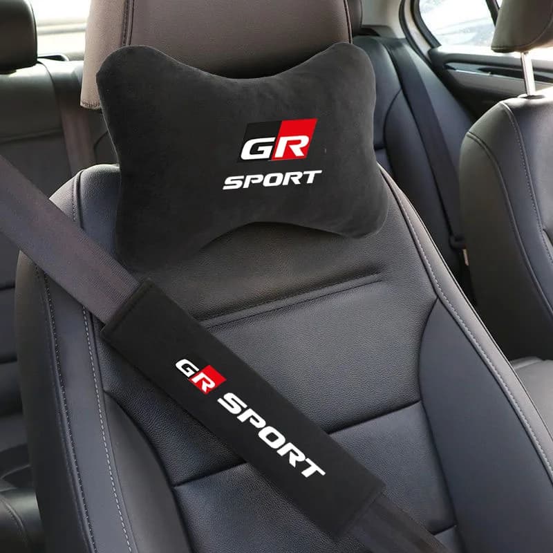 Per GR Sport Gazoo Racing Yaris 86 Hilux Supra Auto Poggiatesta Supporto per il Collo Sedile Morbido Cuscino per il Collo Accessori Auto