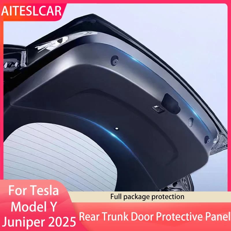 For New Tesla Model Y Juniper 2025+ Trunk Tailgate Guard Pad TPE Rear Trunk Door Protective Mat Anti-dirty Mat Car Accessories