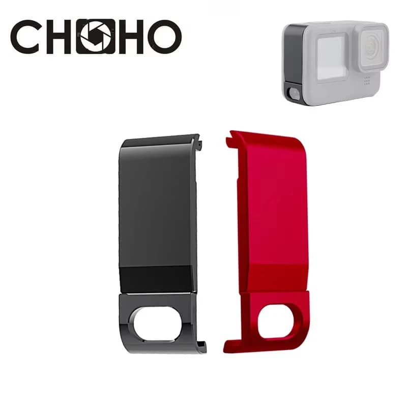 Per GoPro 9 10 11 12 13 Coperchio laterale ricaricabile Coperchio batteria di ricambio in lega di alluminio Coperchio porta per Go Pro Hero13 Accessori