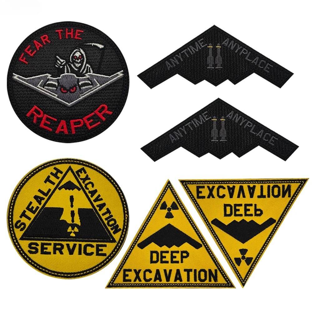 Patch Tattico Bomber per Escavatore, Ricamo con Velcro, Accessorio Fai da Te per Zaino, Borsa, Cappello, Jeans, Decorazione Artigianale, Riparazione e Cucito