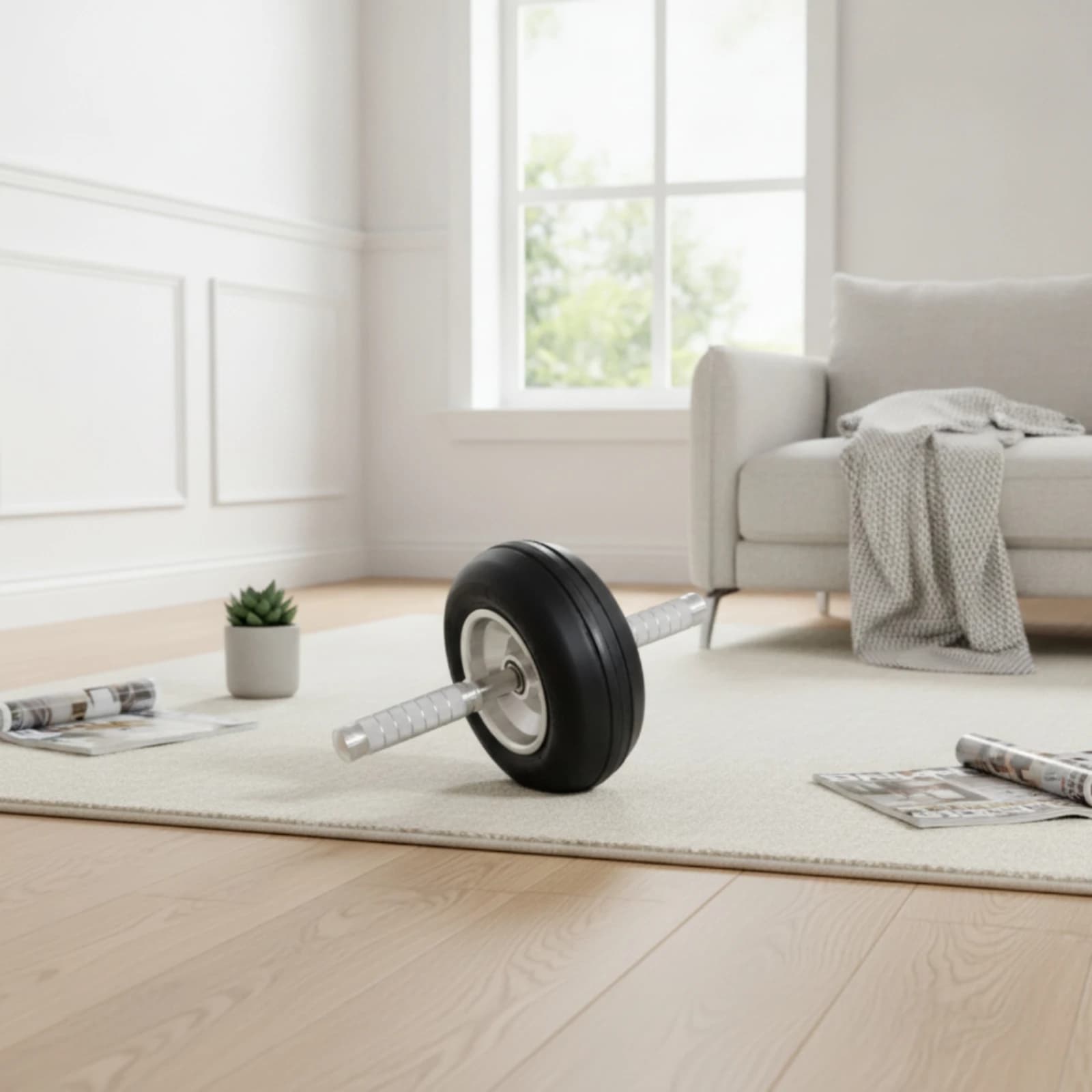 Ab Wheel Non-Slip Ab Roller Workout Roller Quiet Stable for Fitness Enthusiasts, Home Gym