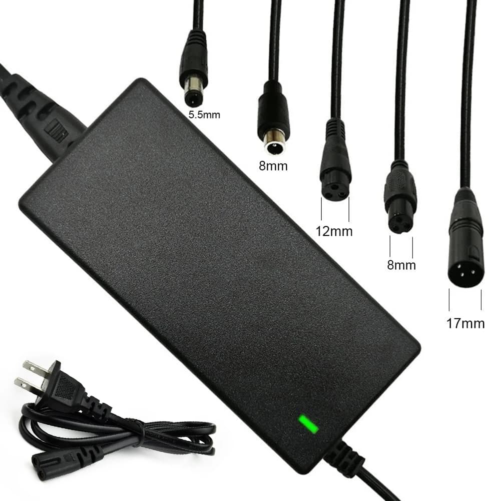 1pcs Power Adapter AC 100-240V Black DC 42V 2A Electric Scooter power Adapter Charger US/ EU/ UK Plug For 24-36v Lithium Battery