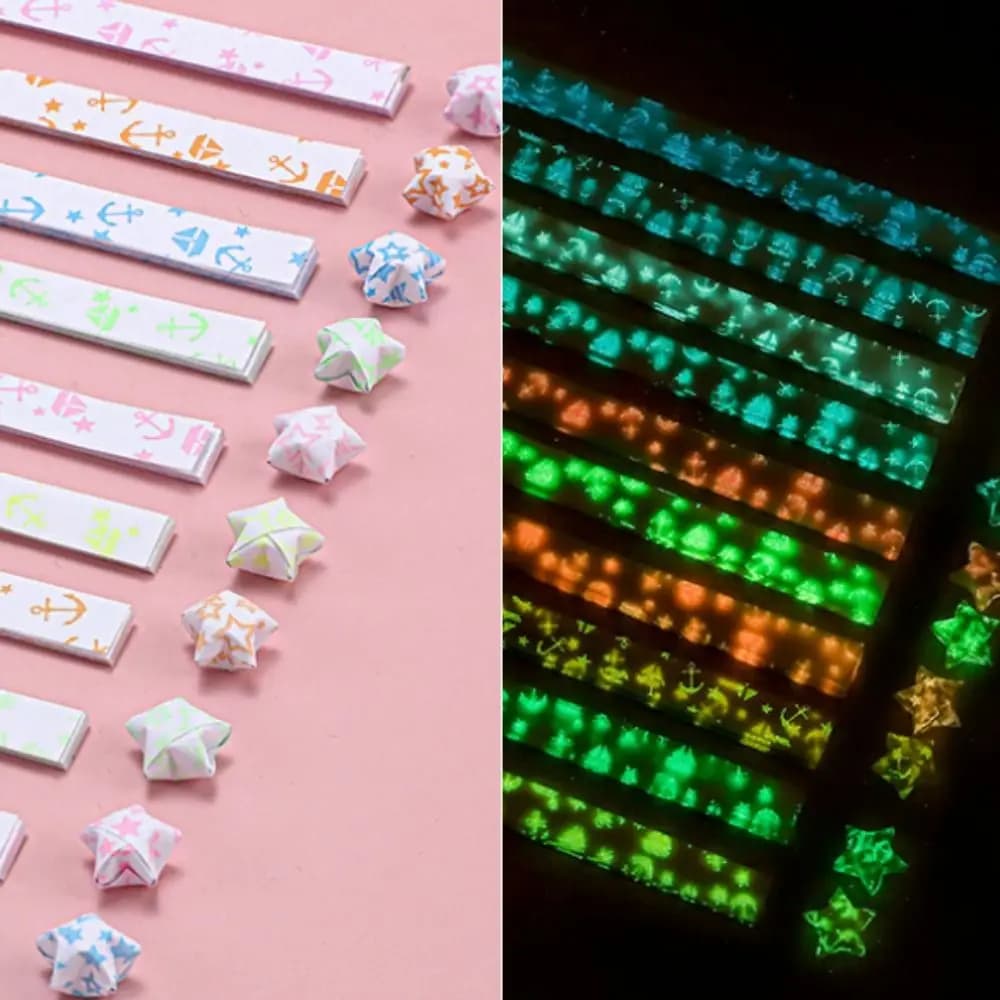 2023 Creative Glitter Lucky Decorative for DIY Arts Craft Stars Paper Craft Paper Origami Paper