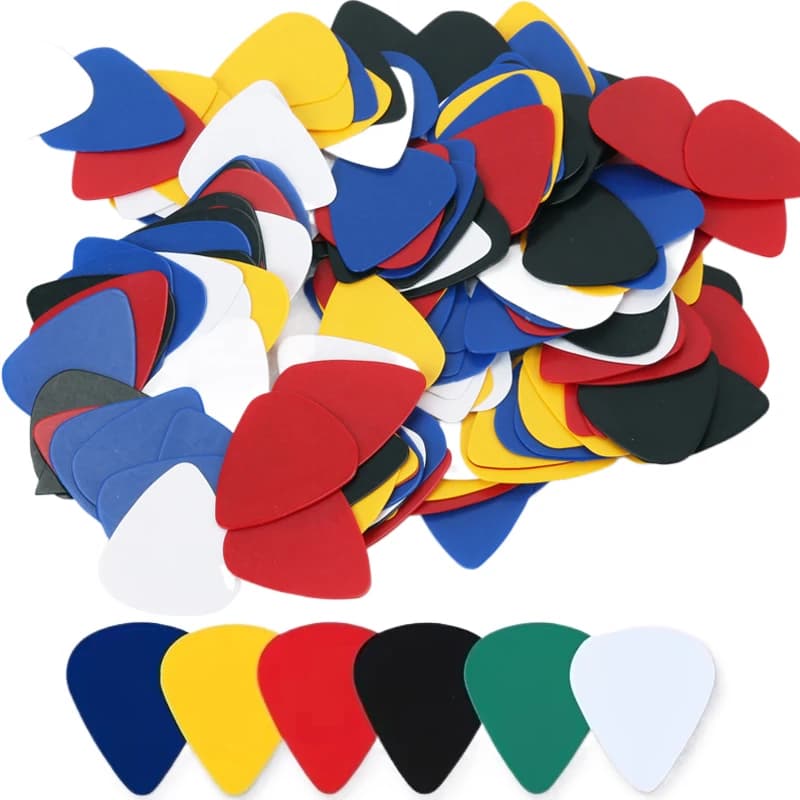 10 pz/50 pz 0.46mm Plettri Per Chitarra Elettrica Acustica Basso Moderatore Plettri Strumento Musicale Accessori Per Chitarra Colore Solido TMZ