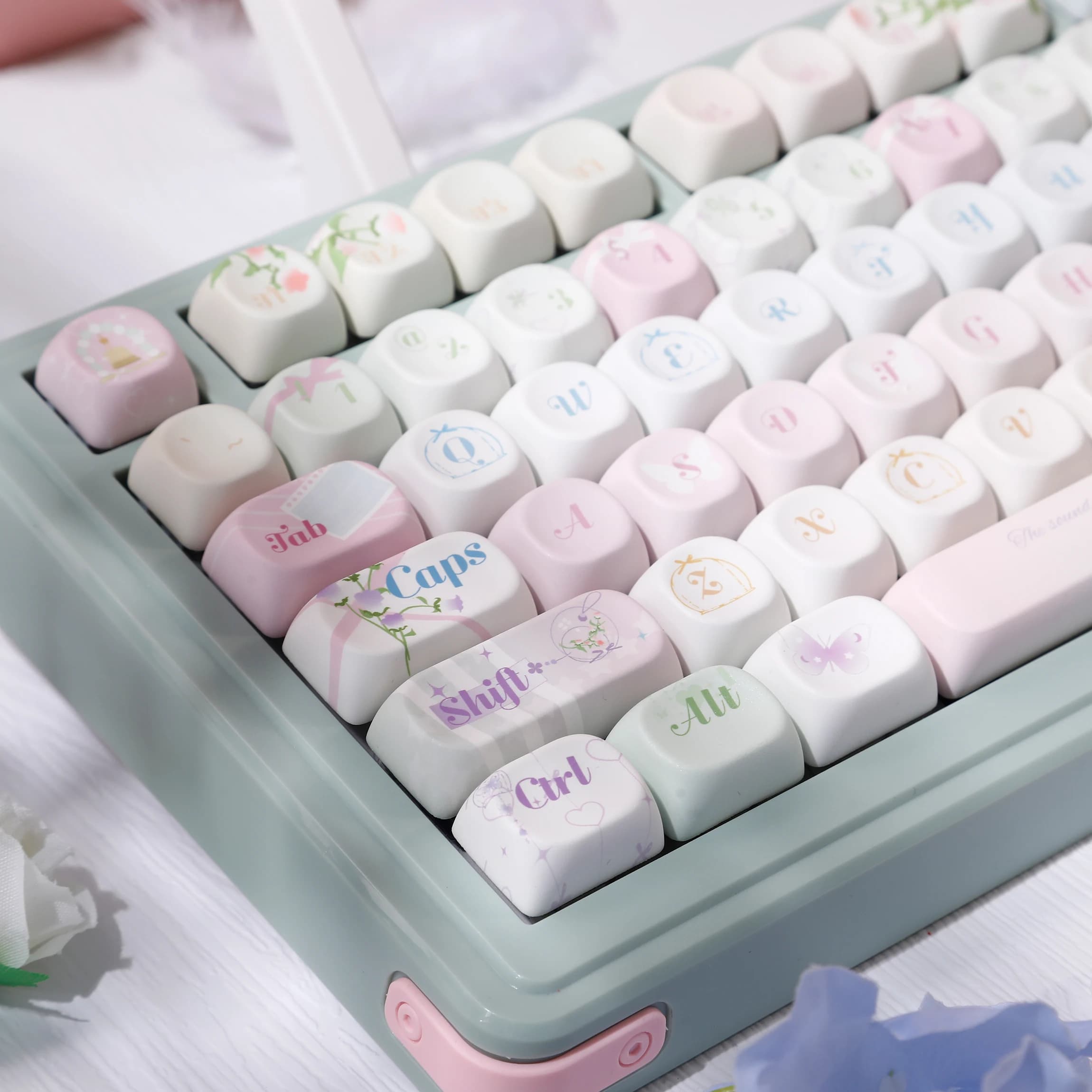 120 tasti tasti a tema carillon di vento regalo carino copritasti PBT Cherry Profilo Keycap per tastiera meccanica ANSI Made68 Mad68 Wooting 60