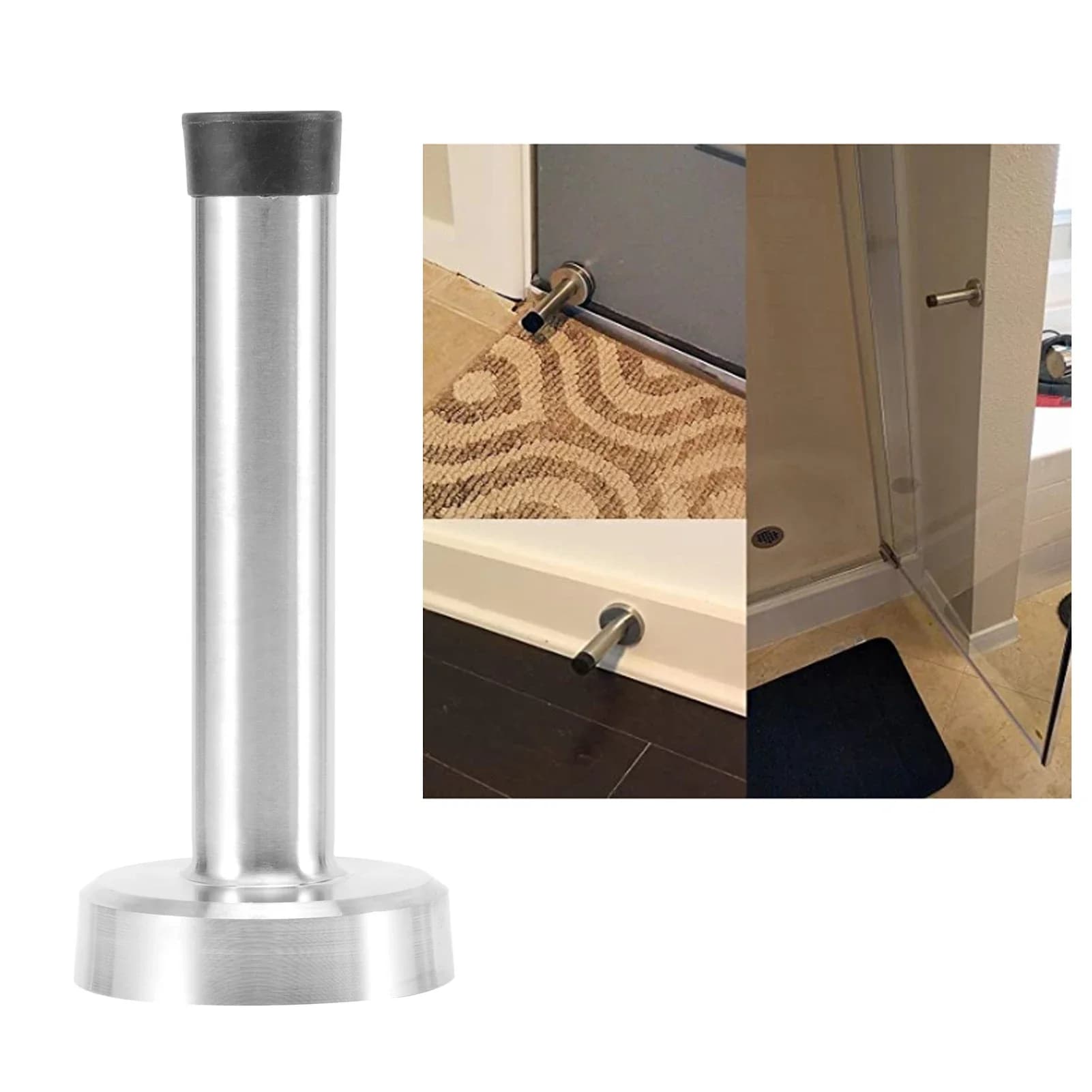 Door Stopper Stainless Steel Door Stop Thickened Wall Mount Hardware For Home Bedroom Bathroom Door Protection