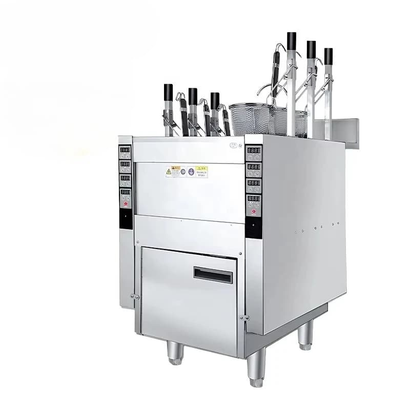 Cuocipasta Elettrico Automatico a Sollevamento Verticale a 6 Teste, Bollitore Istantaneo per Ramen, Macchina da Cucina a Induzione per la Cottura
