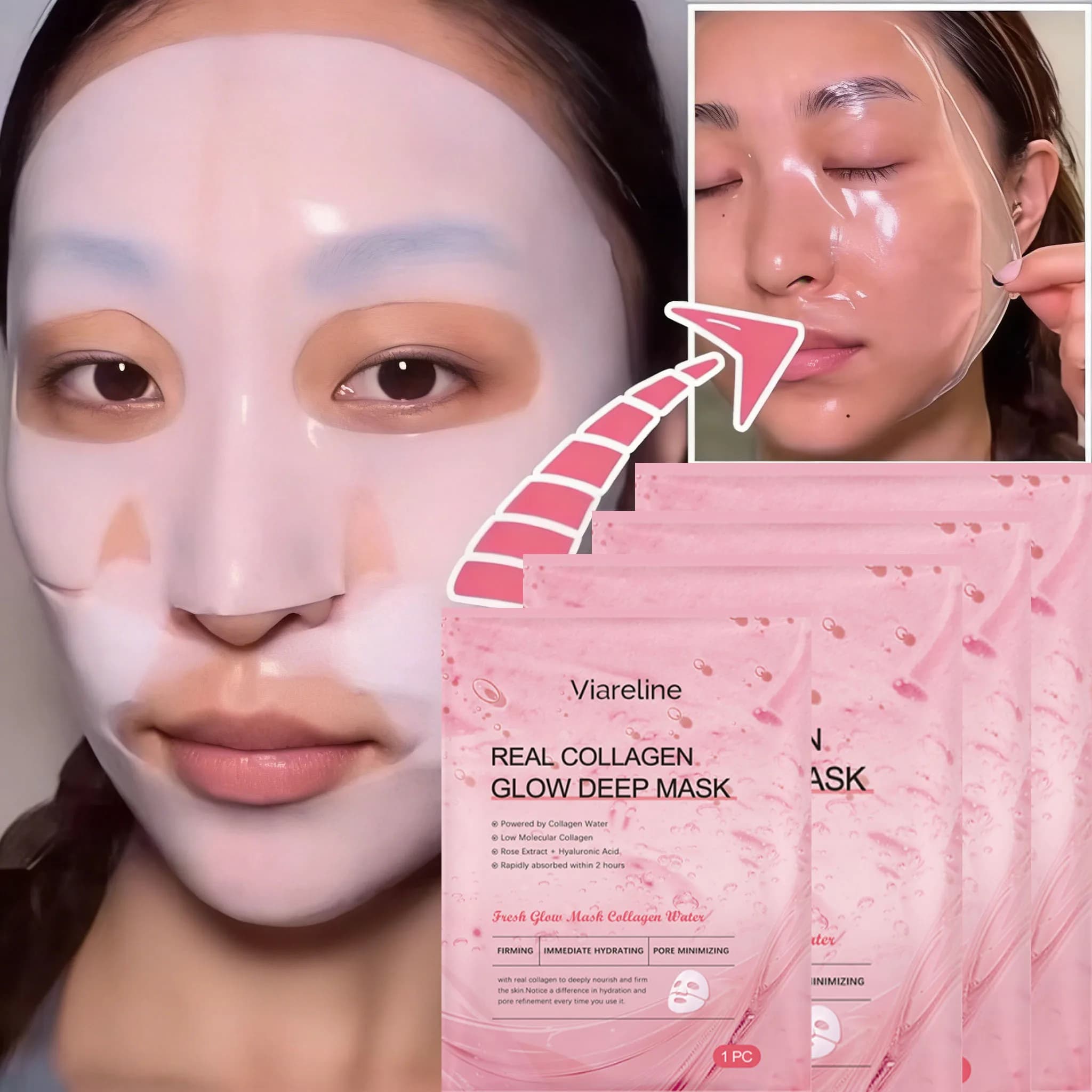 Maschera Notturna al Collagene con DNA di Salmone PDRN per una Pelle Luminosa, Elastica, Idratata e Rassodata - Skincare Coreana