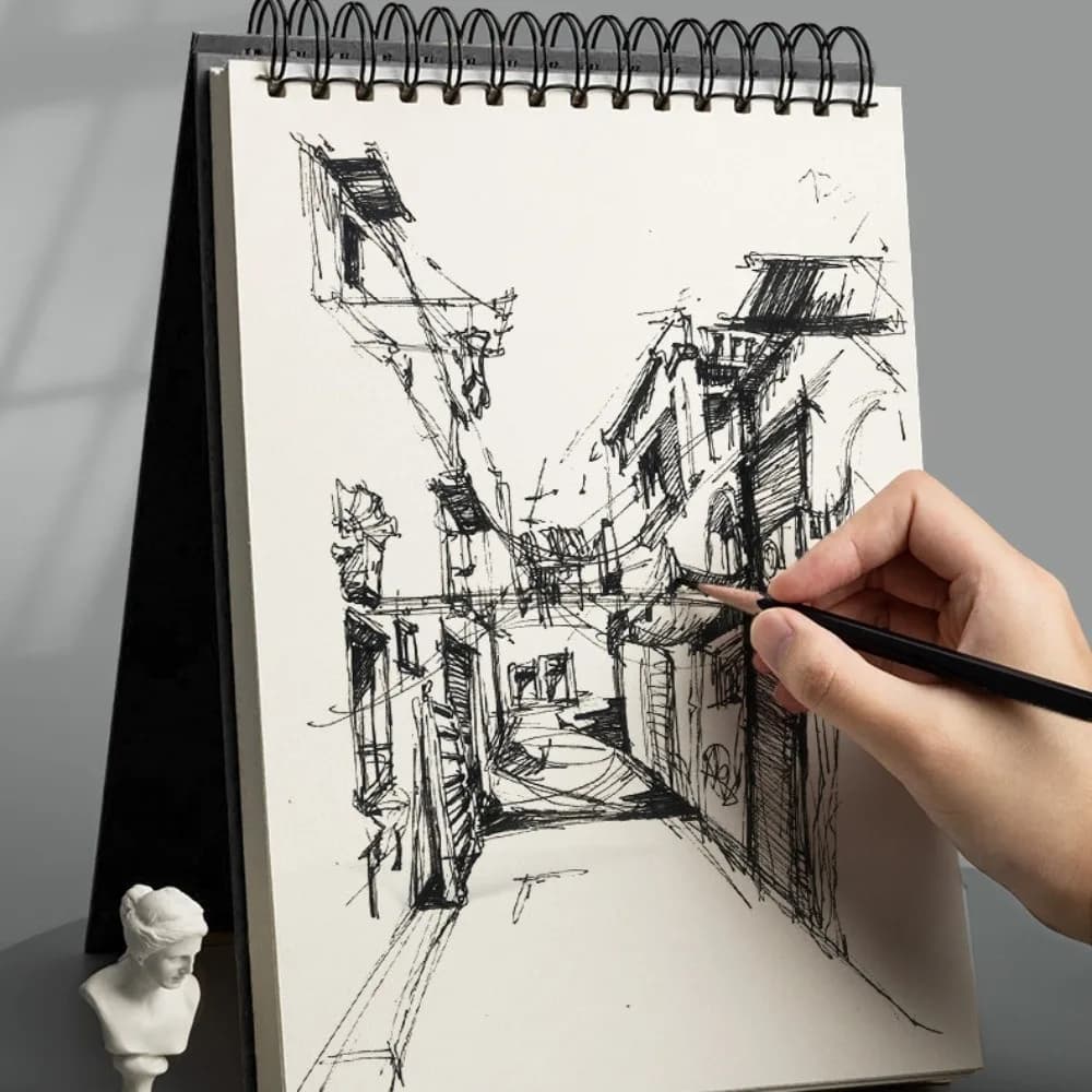 Up Turning Loose-Leaf Sketchbook Taking Notes A4 A5 A6 8K 16K Memo Notepad Journal Diary Hand Ledger Learning Supplies