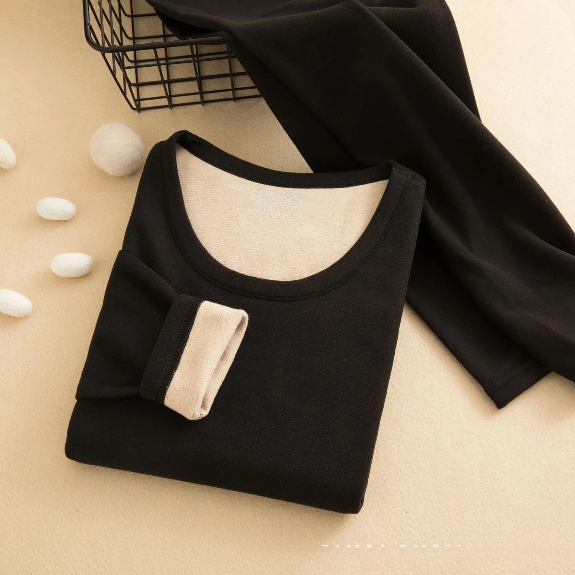 Set di Intimo Termico in Lana e Seta, Maglia Intima a Doppio Strato in Cashmere, Spessa per Autunno e Inverno, per Uomo e Donna