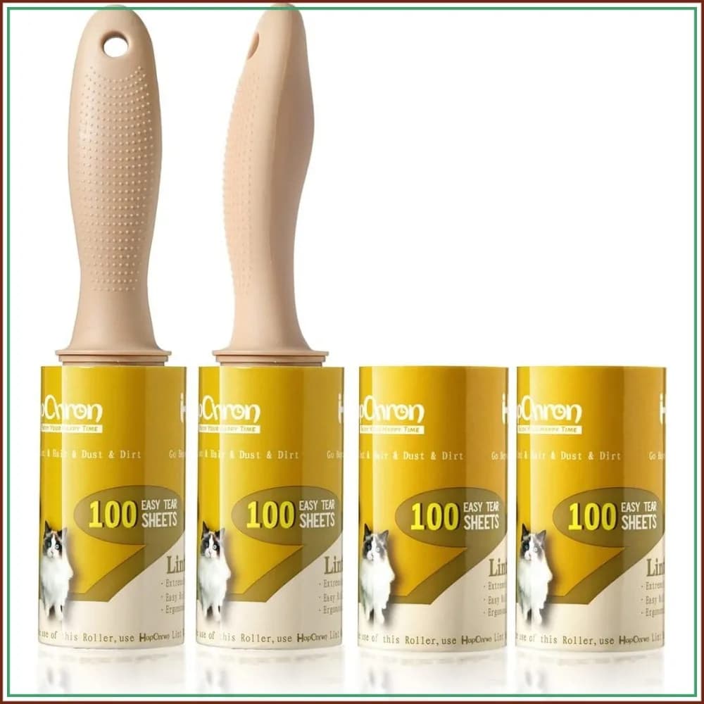 Extra Sticky Lint Rollers 400 Sheets 2 Handles, Pet Hair Remover for Clothes Furniture Carpet Car
