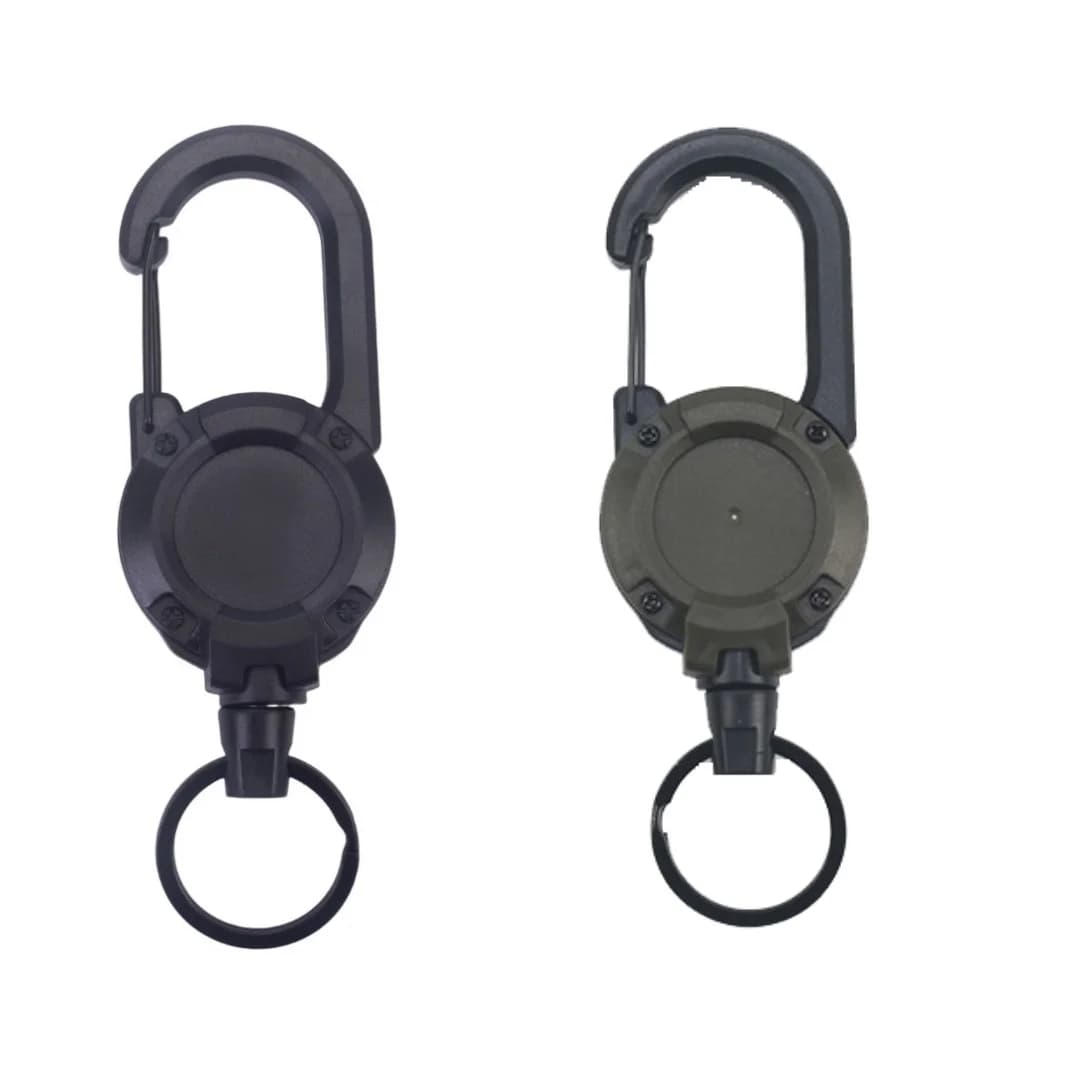 Anti-smarriage Sports Retractable Elastic Keychain Automatic Retractable Metal Corda Anti-theft Keychain with rope with easy to pull buckle