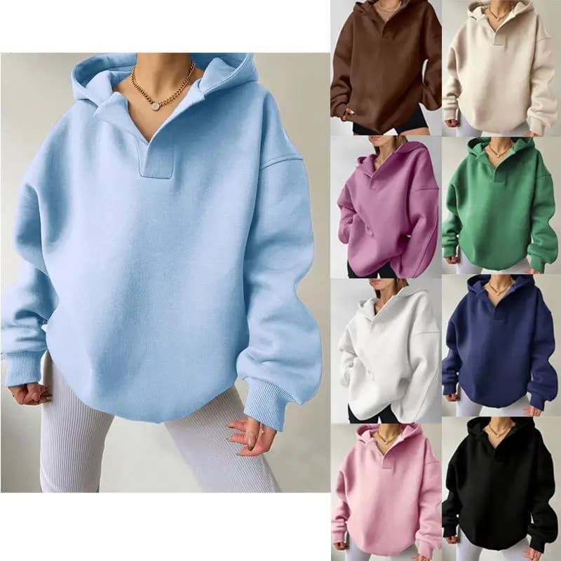 Women's Long Sleeve Hooded Sweatshirt Sports Shirt Comfortable Casual Fashionable Color Batwing Sleeve Hoodie
