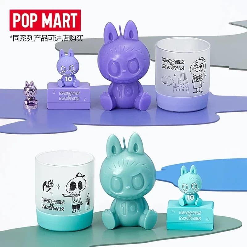 POPMART LABUBU THE MONSTERS Serie 10° Anniversario MINI Cup Mystery Box Originale Blind Box Giocattoli a Sorpresa Anime Figure da Scrivania
