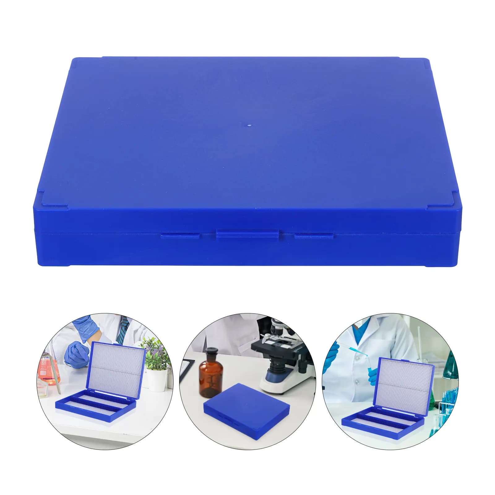 Organizzatore per 100 Vetrini da Microscopio in Plastica per Patologia, Contenitore Numerato Multi-Slot per Laboratorio