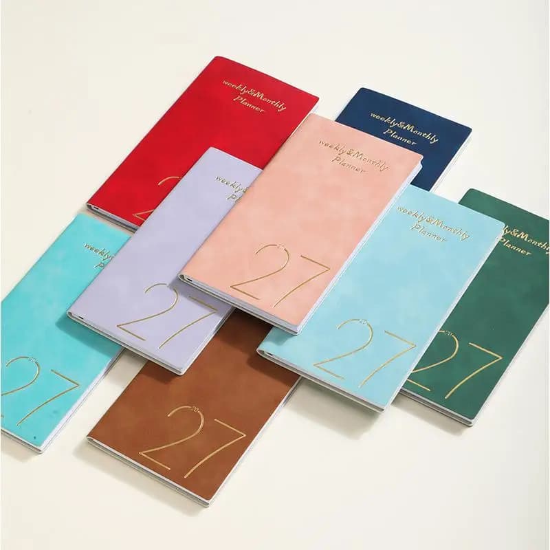 @*2027 A6 Pocket Time Planner with Bookmark 60 Sheets 120 Pages 365 Day Journal Notebook for Life Goal Tracking