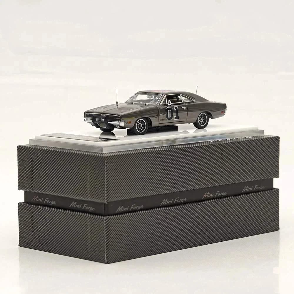 1:64 1969 Charger General Lee Limited Chrome Silver & Chrome Silver-Gray Edition Diecast Model Car Auto Gift Mini Forge