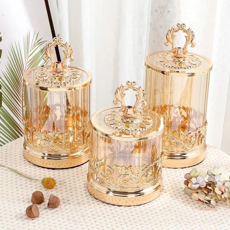 Barattolo di caramelle di vetro di lusso barattolo di Snack di frutta secca per uso domestico coperchio di tazza di farfalla elettrolitico Set di barattoli di vetro accessori per la decorazione della casa