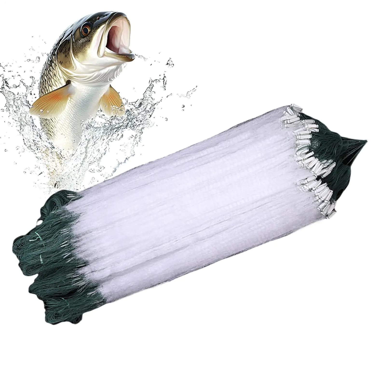 Professional Fishing Cast Net Single-Layer Gillnet Floating Net Single-Layer Hanging Net for Angler's Holiday Good Gift for Rive