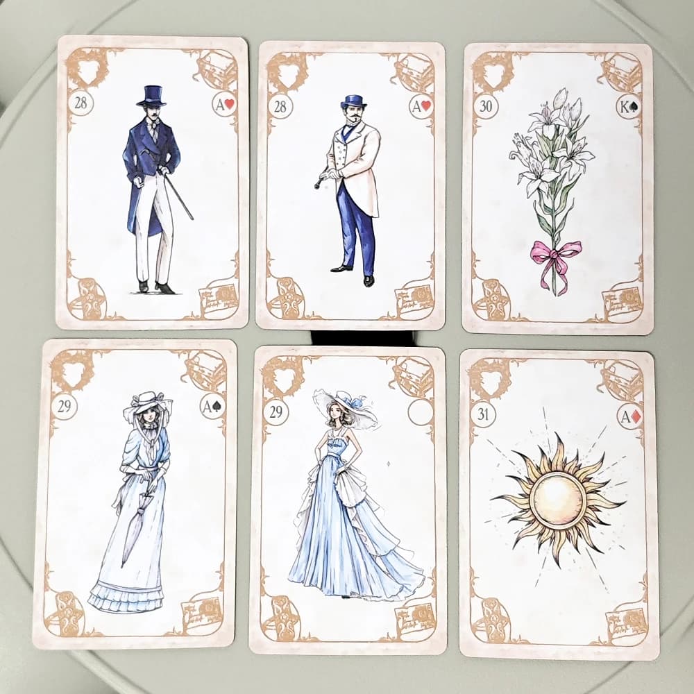 Sistema Rana 9*6 cm - Segni del Destino Lenormand Mazzo 36 carte e 6 carte extra