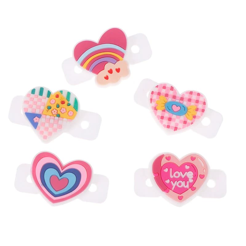 Anti colored silicone heart-shaped vibrations for tennis rack, vibration shock absorbers, tennis rack accessories