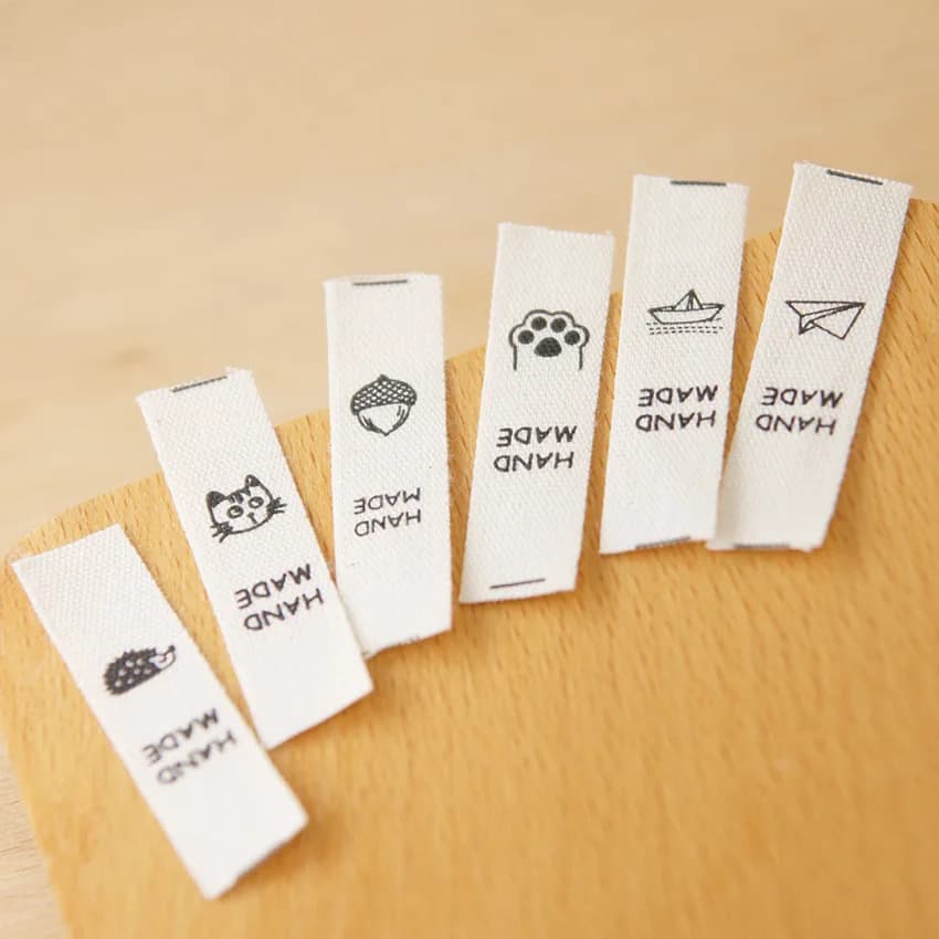 Etichette fatte a mano a forma di gatto, scoiattolo, barca, artiglio di riccio, etichette in tessuto a forma di artiglio, accessori per etichette, cucito, mini etichette laterali fai da te