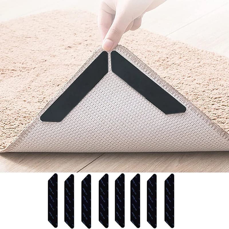 Non-slip mat wall decal Non-slip mat Reusable washable non-slip mat Anti-slitting curling mats Corner clips for mats Tape with fixed pliers